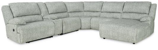 McClelland 6-Piece Reclining Sectional with Chaise Homeline Furniture