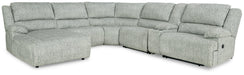 McClelland 6-Piece Reclining Sectional with Chaise Homeline Furniture