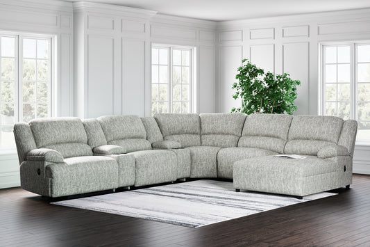 McClelland 7-Piece Reclining Sectional with Chaise Homeline Furniture