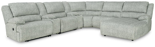 McClelland 7-Piece Reclining Sectional with Chaise Homeline Furniture