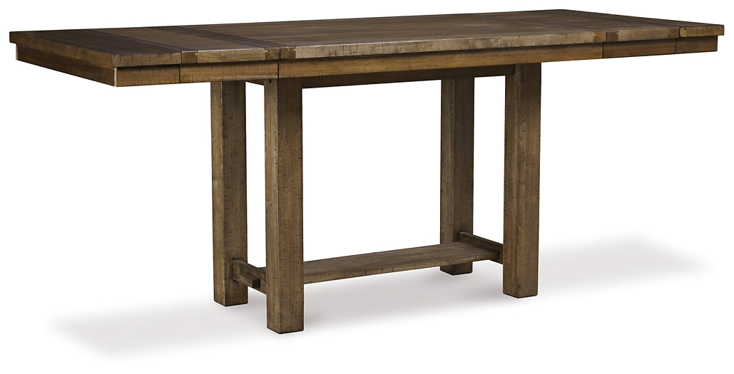 Moriville Counter Height Dining Table and 6 Barstools Homeline Furniture