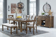 Moriville Dining Table and 4 Chairs and Bench Homeline Furniture