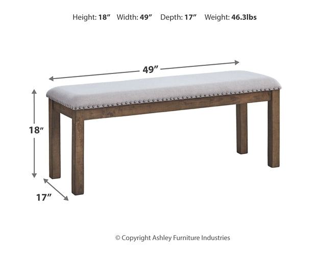 Moriville Dining Table and 4 Chairs and Bench Homeline Furniture