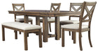 Moriville Dining Table and 4 Chairs and Bench Homeline Furniture