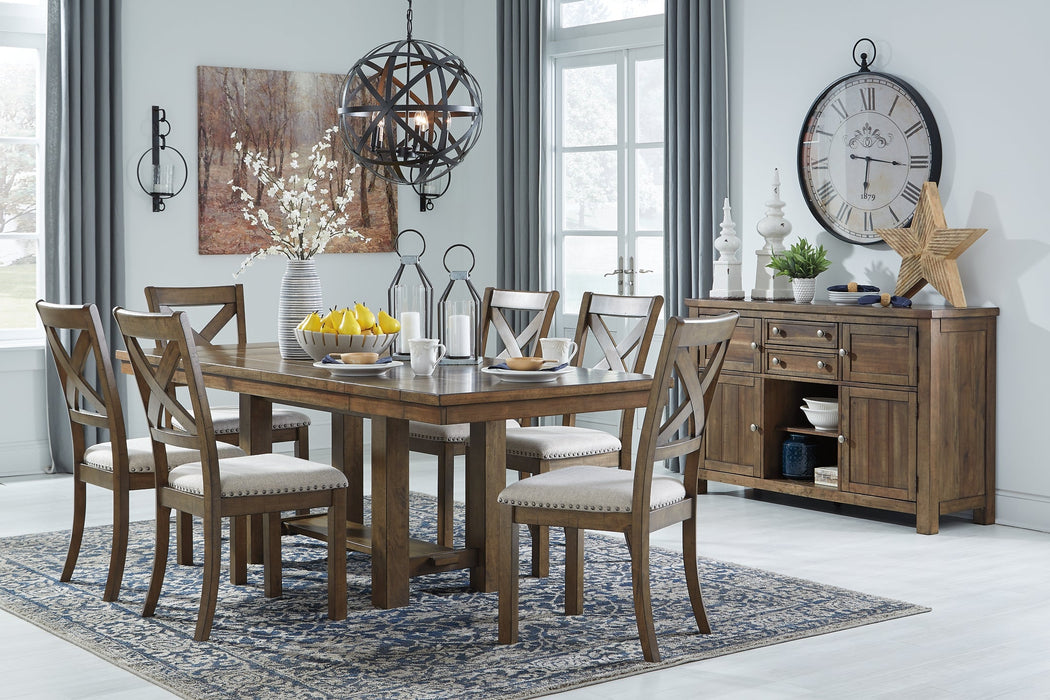 Moriville Dining Table and 6 Chairs with Storage Homeline Furniture