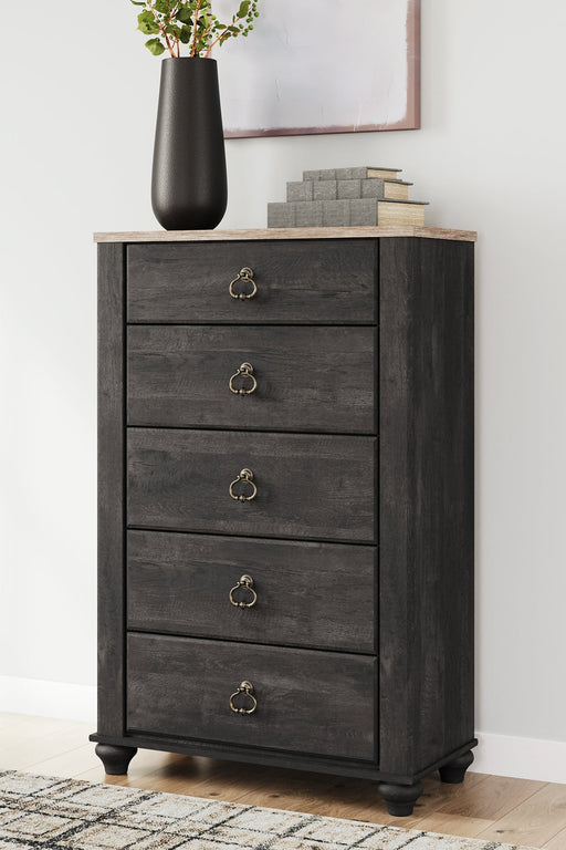 Nanforth Five Drawer Chest Homeline Furniture