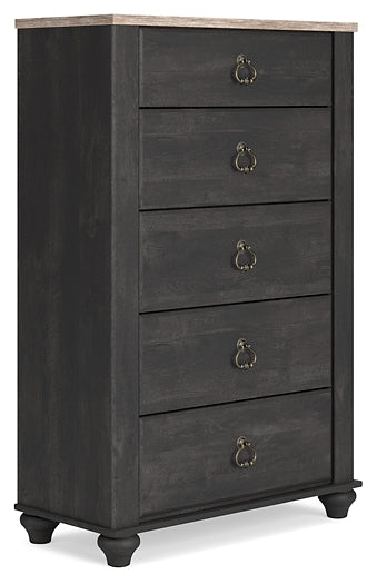 Nanforth Five Drawer Chest Homeline Furniture