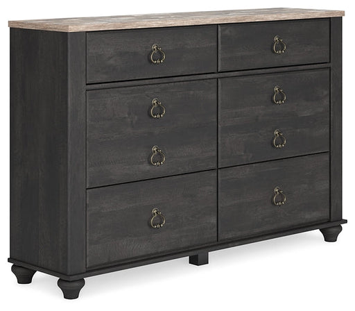 Nanforth Six Drawer Dresser Homeline Furniture