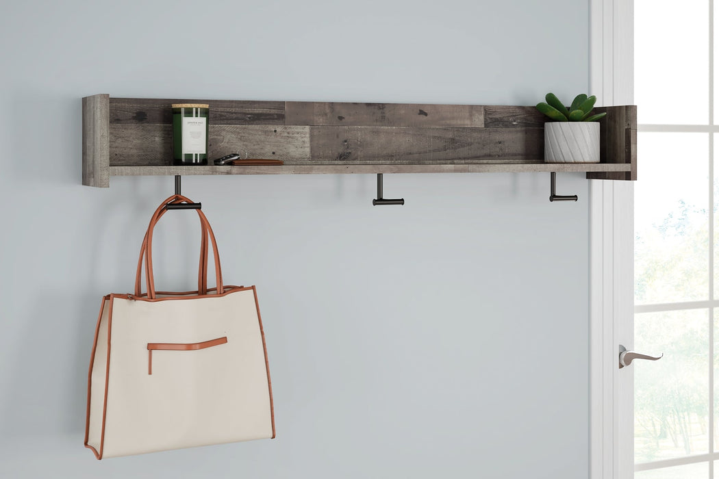 Neilsville Wall Mounted Coat Rack w/Shelf Homeline Furniture