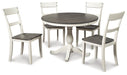 Nelling Dining Table and 4 Chairs Homeline Furniture