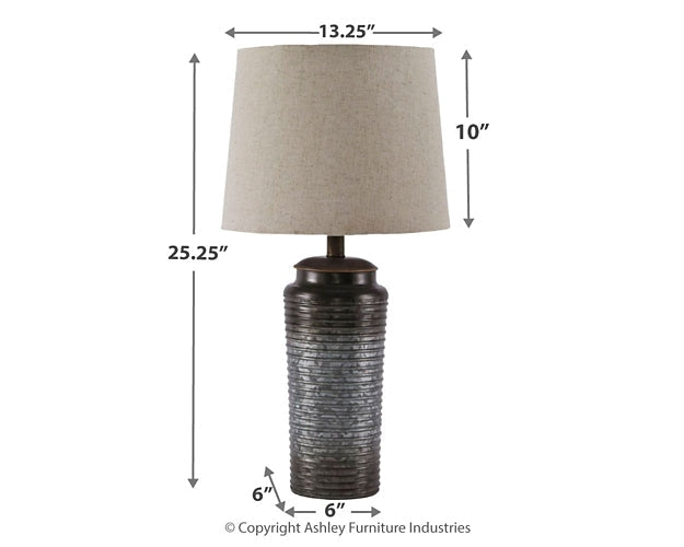 Norbert Metal Table Lamp (2/CN) Homeline Furniture