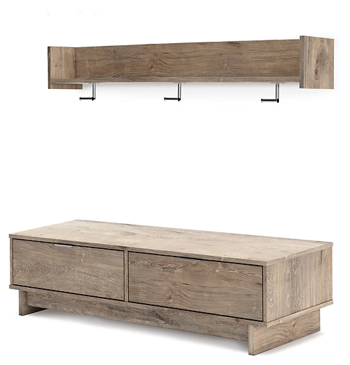 Oliah Bench with Coat Rack Homeline Furniture