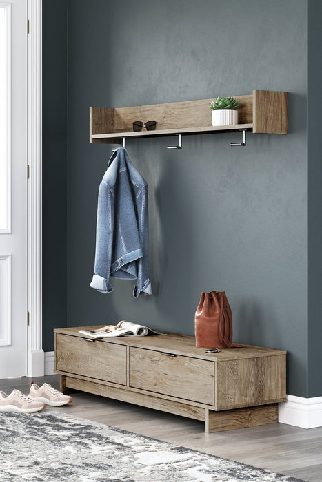 Oliah Bench with Coat Rack Homeline Furniture