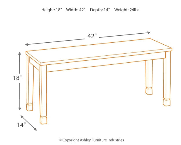 Owingsville Large Dining Room Bench Homeline Furniture