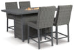 Palazzo Outdoor Counter Height Dining Table with 4 Barstools Homeline Furniture