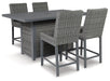 Palazzo Outdoor Counter Height Dining Table with 4 Barstools Homeline Furniture