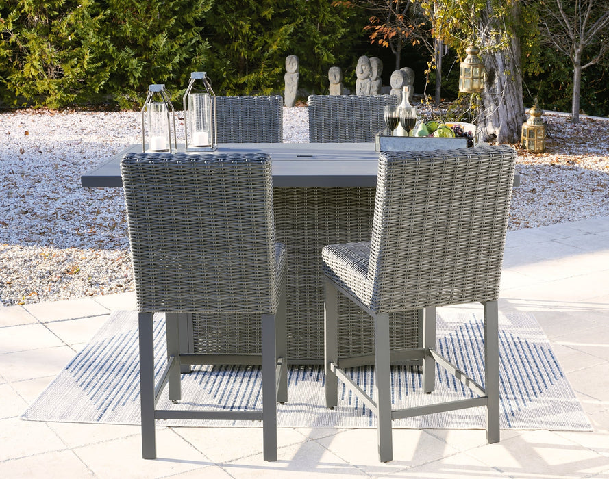 Palazzo Outdoor Counter Height Dining Table with 4 Barstools Homeline Furniture