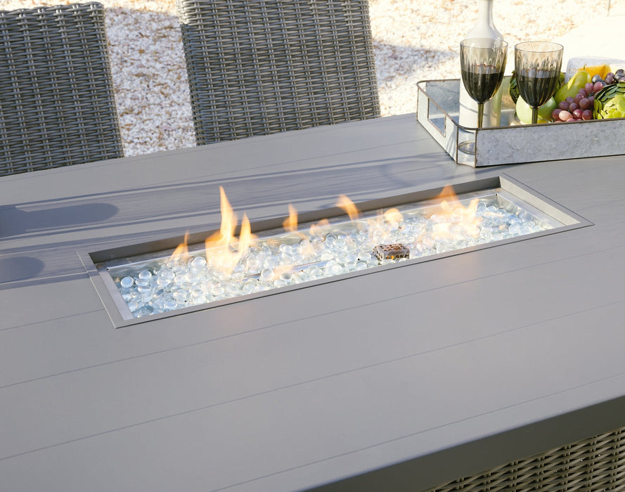 Palazzo RECT Bar Table w/Fire Pit Homeline Furniture