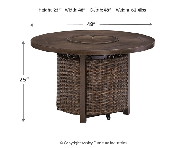 Paradise Trail Round Fire Pit Table Homeline Furniture