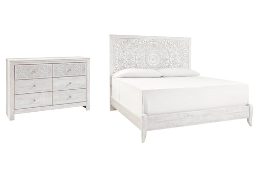 Paxberry Queen Panel Bed with Dresser Homeline Furniture