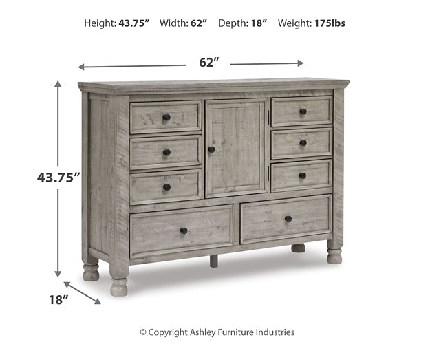 Harrastone California King Panel Bed with Dresser